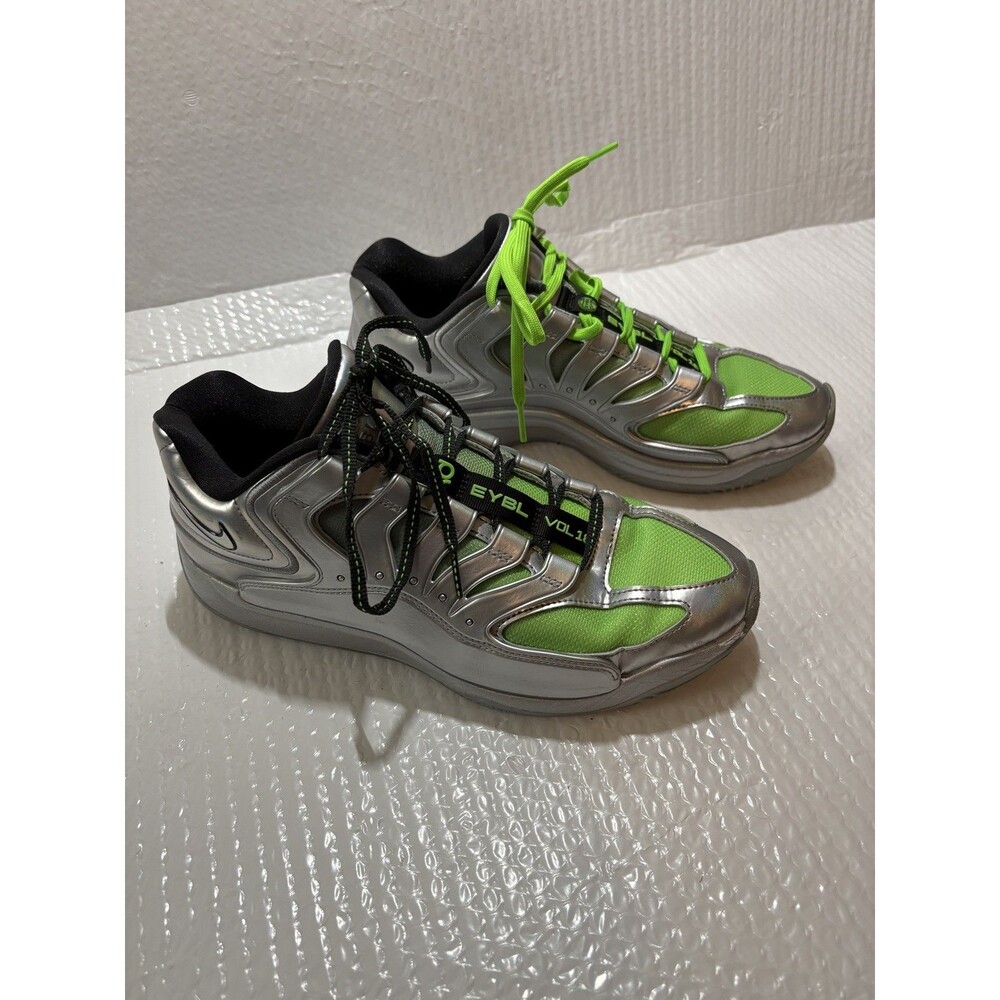 Nike KD EYBL VOL 18 Basketball Shoe Men's Silver Used Sz 9.5 Model IF2519-001